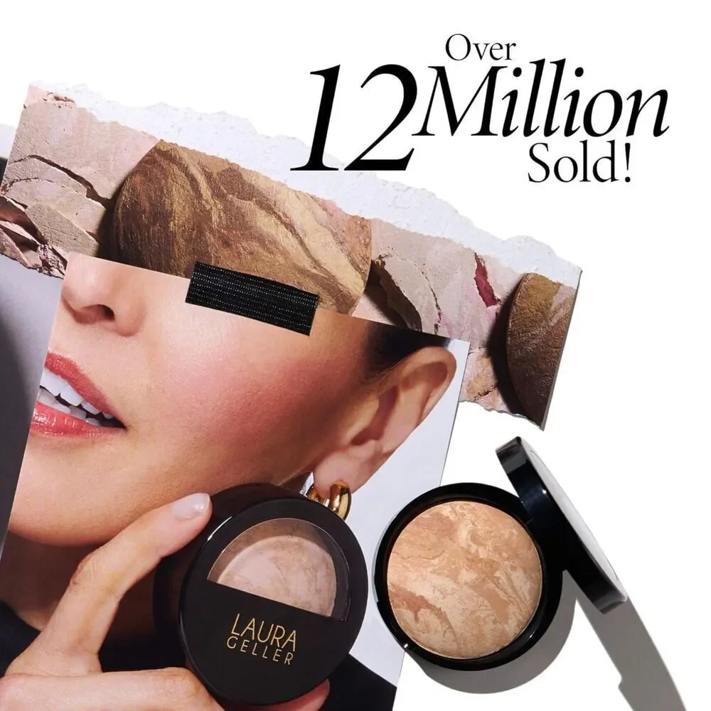 LAURA GELLER 04 Medium Baked Balance Brighten Color Correcting Powder Foundation